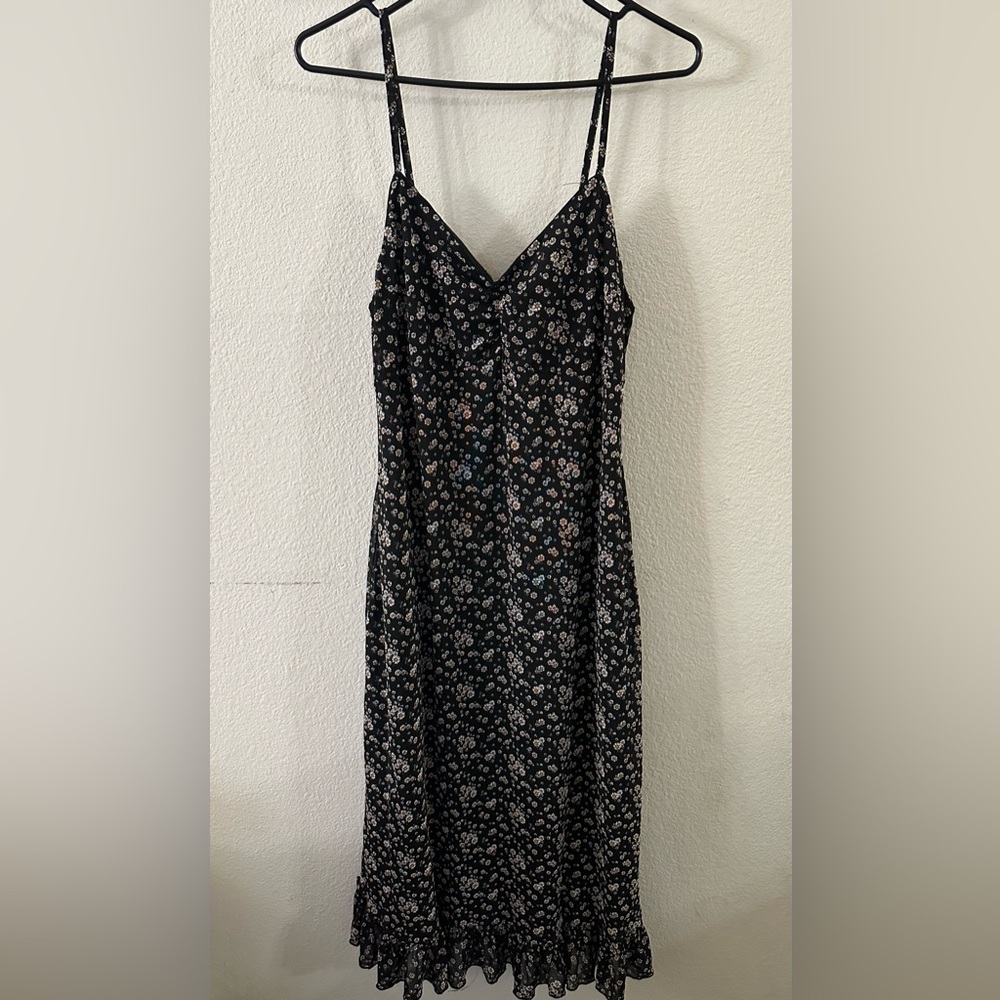 Floral Black Dress